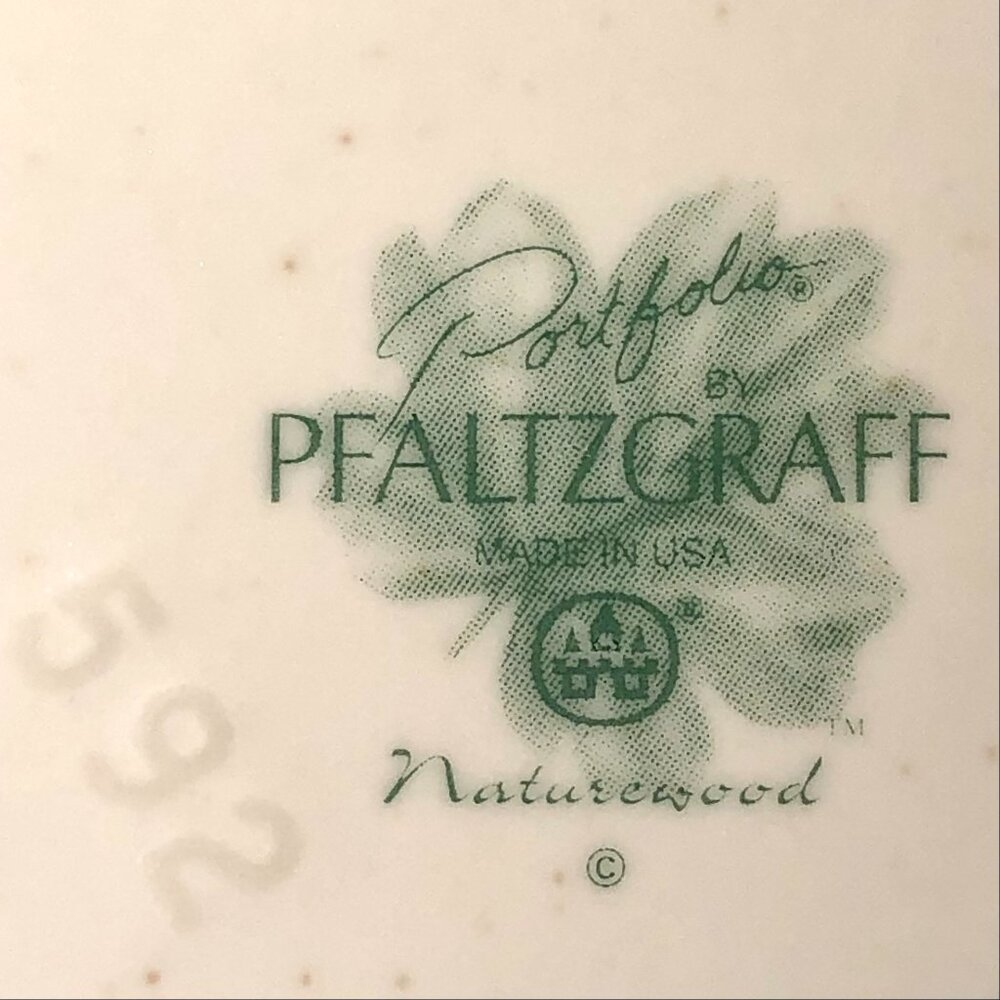 Pfaltzgraff Naturewood Votive Candle Bowl Trinket Dish Lid Beehive Bee Green 592 - Picture 13 of 16